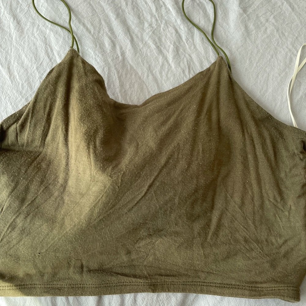 Olive Green crop top